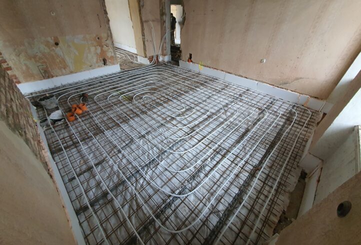 Rekonstrukce podlahy s podlahovým topením